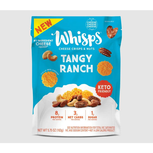 WHISPS: Tangy Ranch Cheese Crisps and Nuts 5.75 oz (Pack of 3) - Grocery > Snacks > Nuts - WHISPS