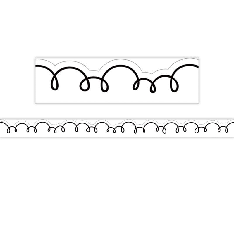 White With Black Squiggles Trim Die Cut (Pack of 10) - Border/Trimmer - Teacher Created Resources