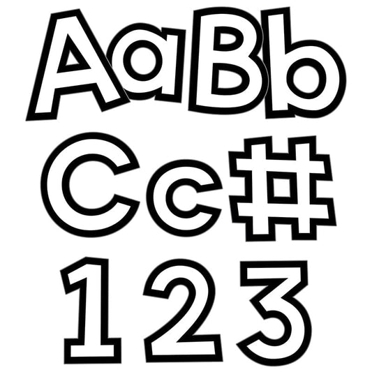 White with Blk Trim Ez Letters Combo Pack (Pack of 6) - Letters - Carson Dellosa Education