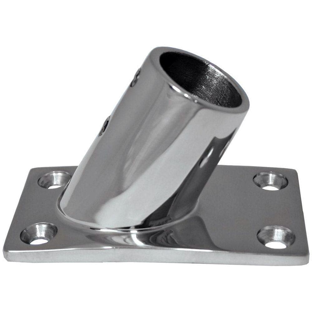 Whitecap 1 O.D. 60° Rectangle Base SS Rail Fitting - Marine Hardware | Rail Fittings - Whitecap