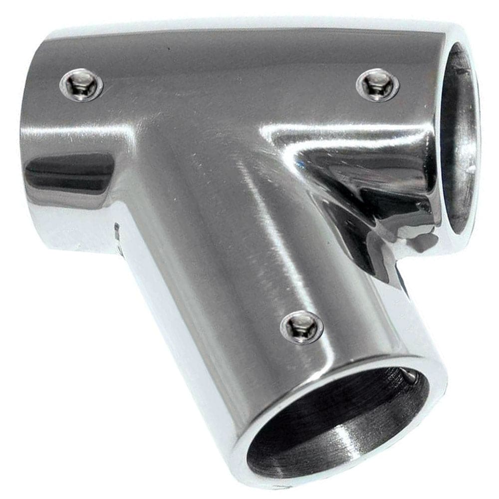 Whitecap ⅞ O.D. 60° SS Tee - Right - Marine Hardware | Rail Fittings - Whitecap