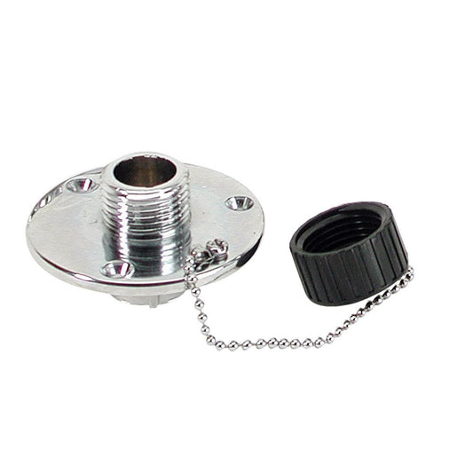 Whitecap C.P. Brass Outlet 2-3/ 4 Base 1 Depth - Marine Plumbing & Ventilation | Fittings - Whitecap