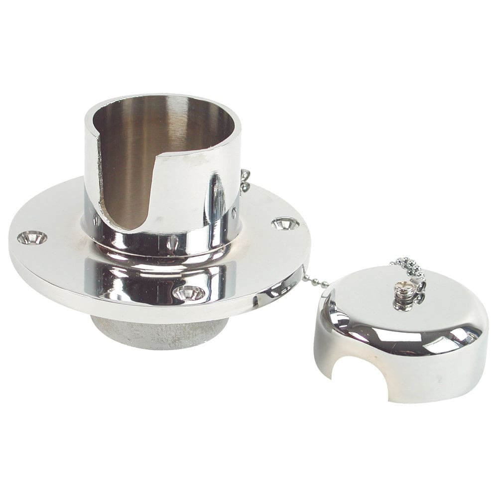 Whitecap Chain & Rope Deck Pipe - CP/ Brass - Marine Hardware | Rope & Chain Pipe - Whitecap