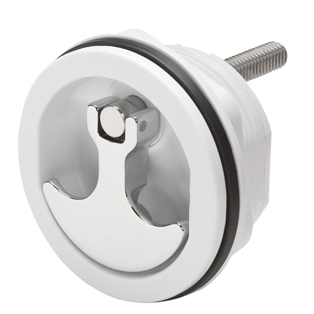Whitecap Compression Handle CP Zinc/ White Nylon Non-Locking - 1/ 4 Turn - Marine Hardware | Latches - Whitecap