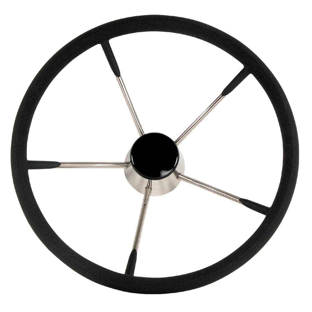 Whitecap Destroyer Steering Wheel - Black Foam - 13-1/ 2 Diameter - Marine Hardware | Steering Wheels - Whitecap