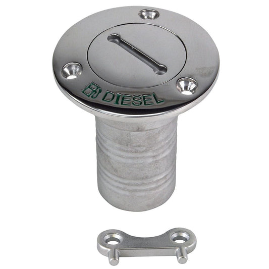 Whitecap Hose Deck Fill - 2 Hose - Diesel - Marine Hardware | Deck Fills - Whitecap