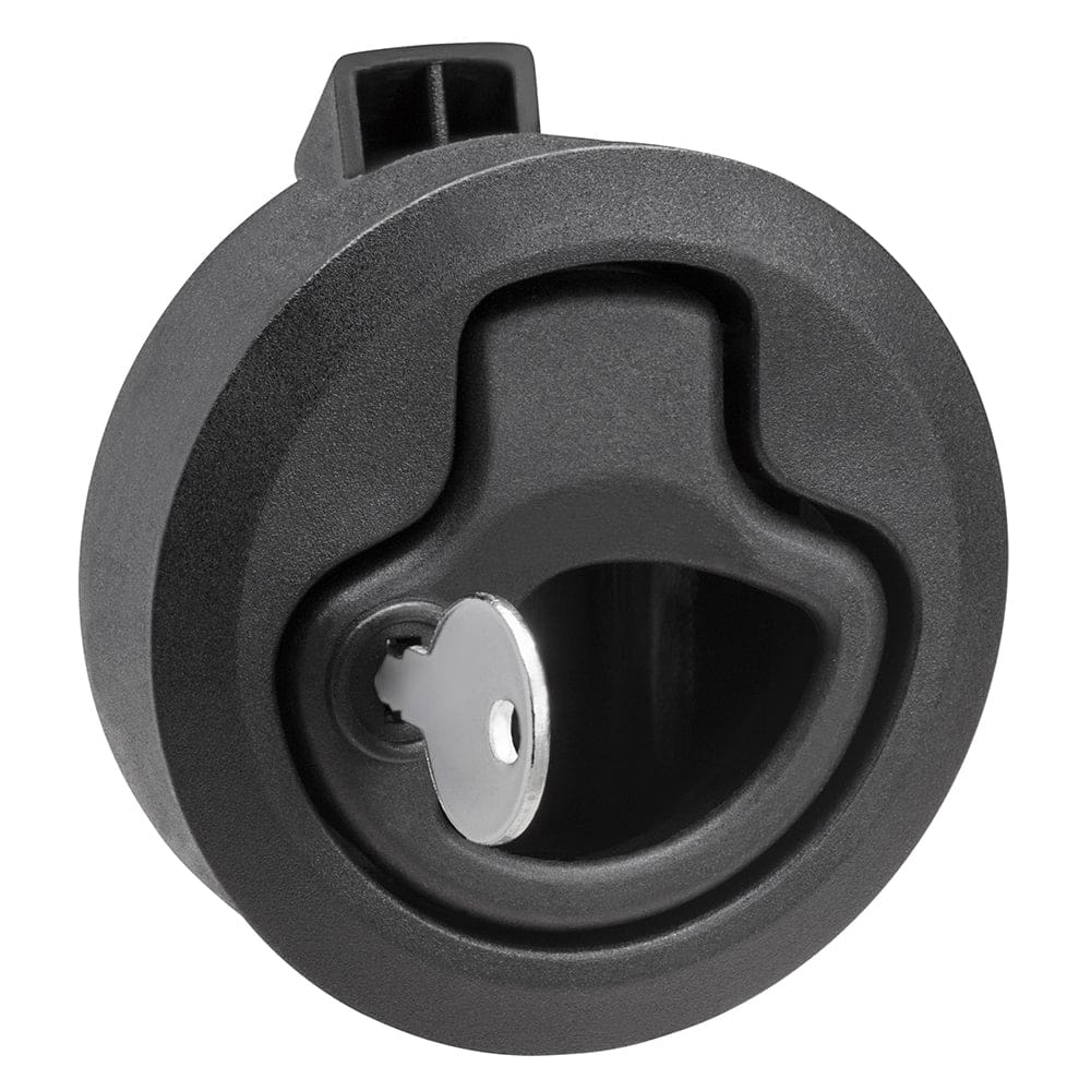 Whitecap Mini Ring Pull Nylon Locking Black - Marine Hardware | Latches - Whitecap