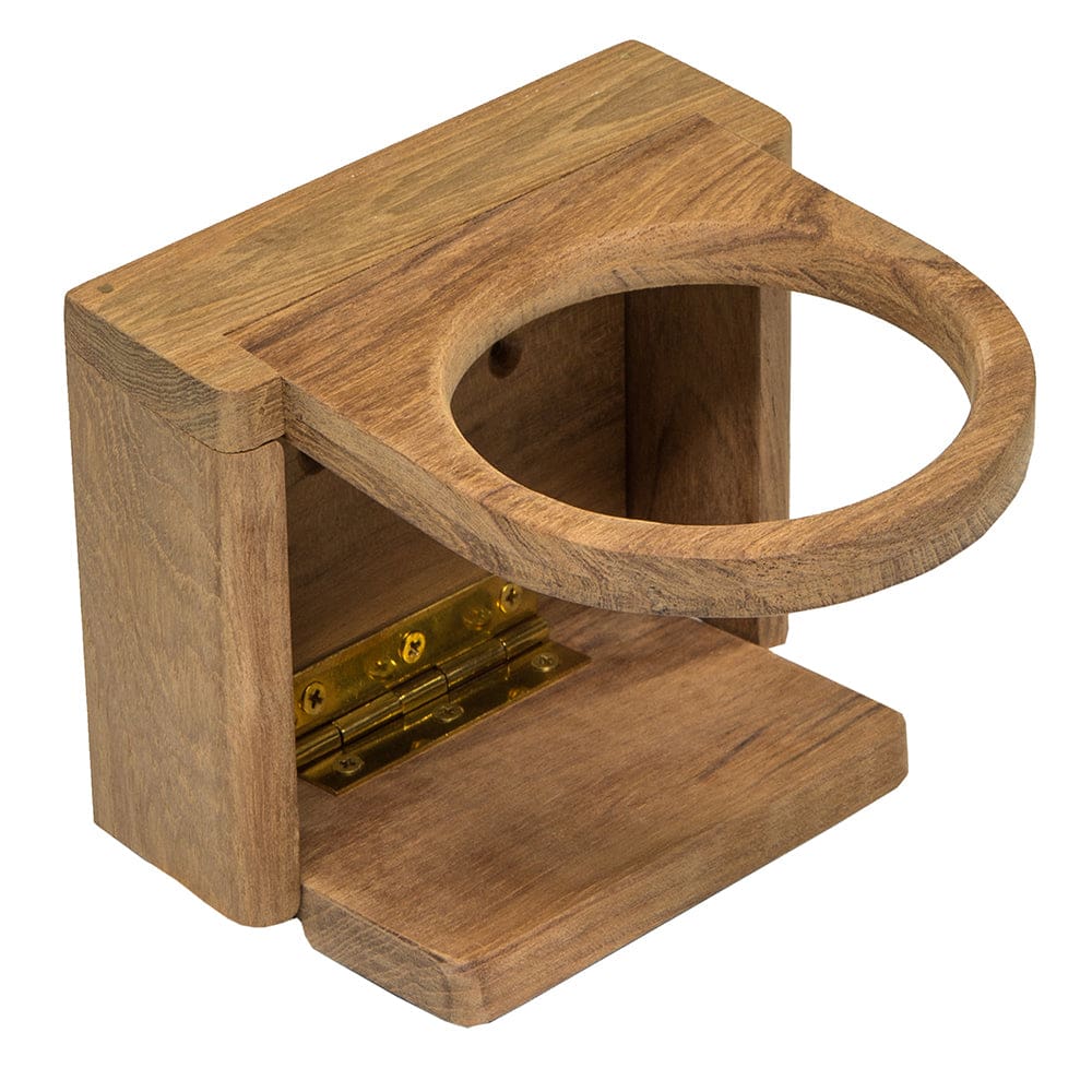 Whitecap Teak Folding Insulated Drink Holder - Marine Hardware | Teak,Boat Outfitting | Deck / Galley - Whitecap