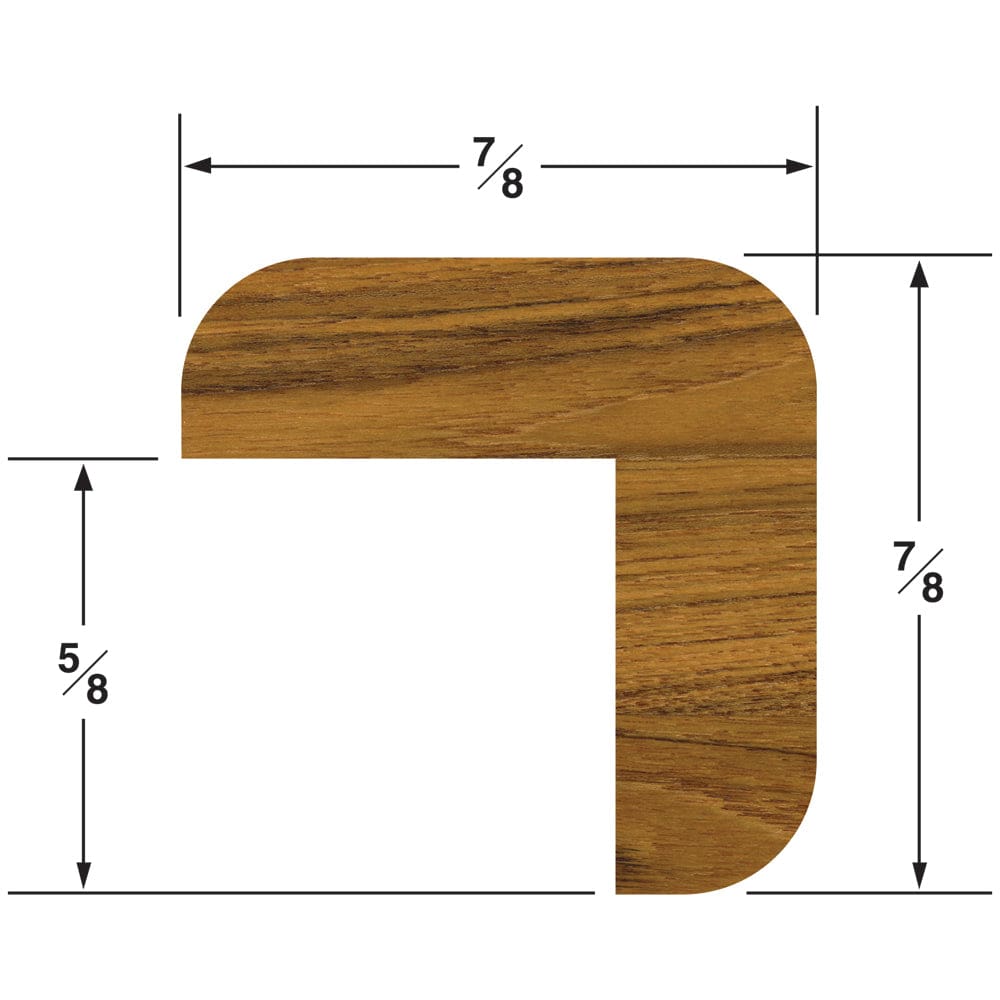 Whitecap Teak L Molding Small - 5’ - Marine Hardware | Teak - Whitecap