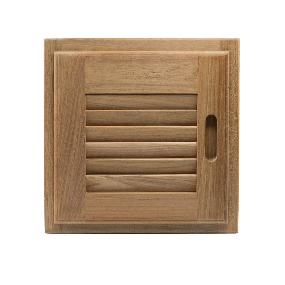 Whitecap Teak Louvered Door & Frame - Right Hand - 12 x 12 - Marine Hardware | Teak - Whitecap