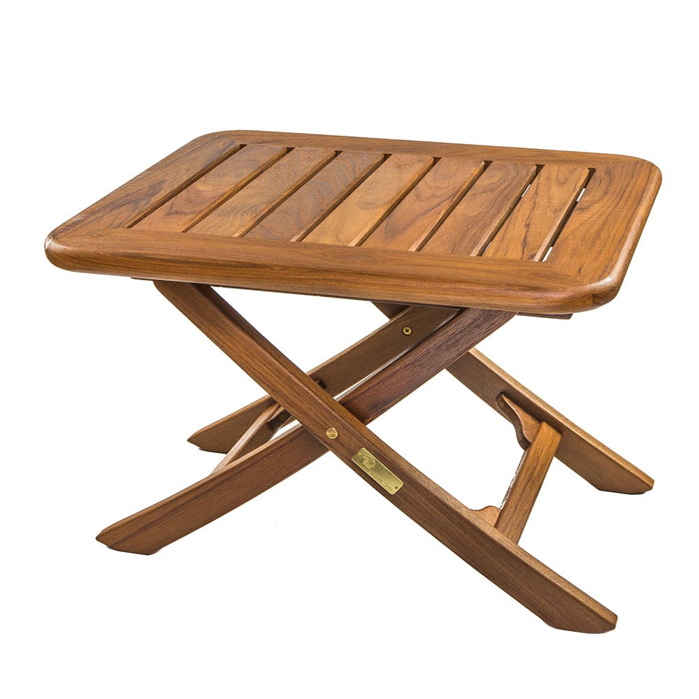 Whitecap Teak Small Adjustable Slat Top Table - Marine Hardware | Teak,Boat Outfitting | Deck / Galley - Whitecap
