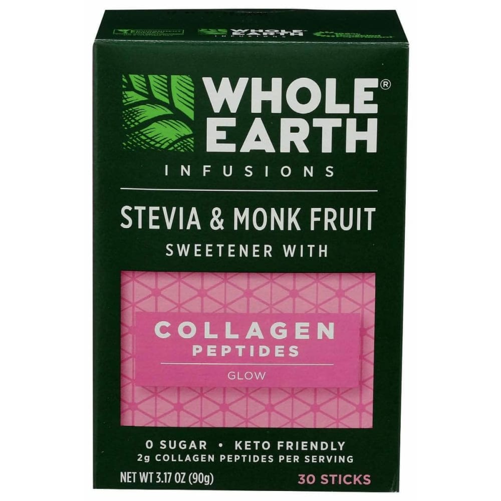 WHOLE EARTH Whole Earth Infusions Stevia & Monk Fruit Collagen Peptides, 30 Pk