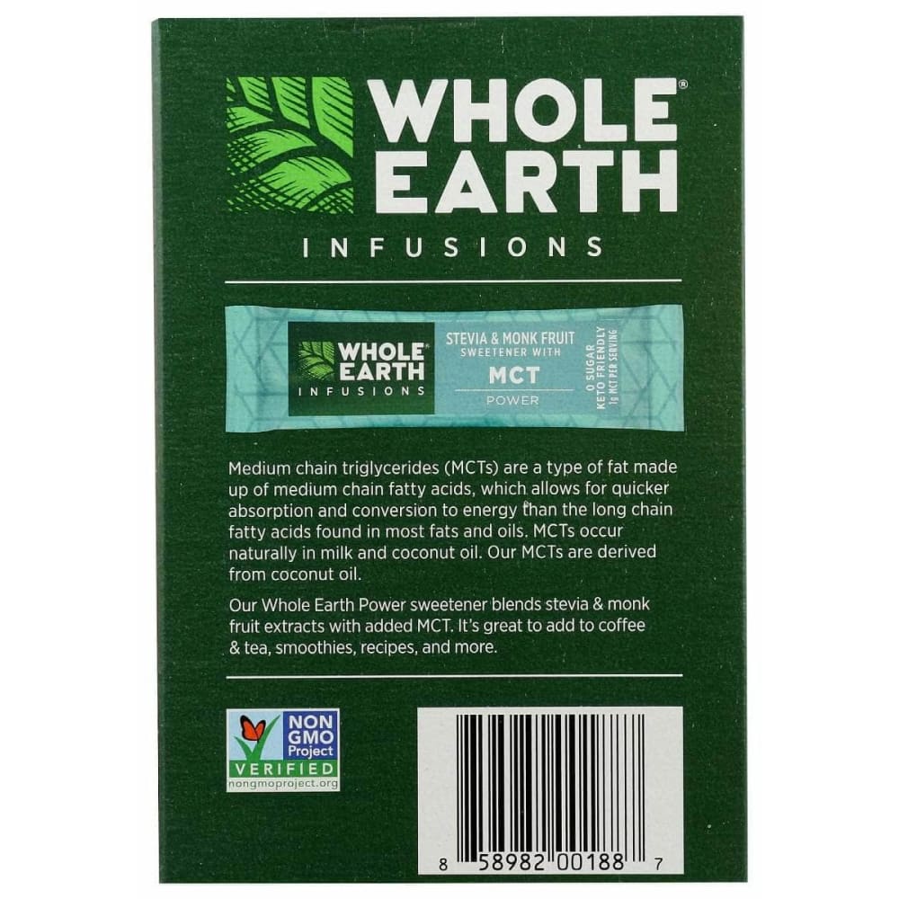 WHOLE EARTH Whole Earth Infusions Stevia & Monk Fruit Mct Power, 20 Pk