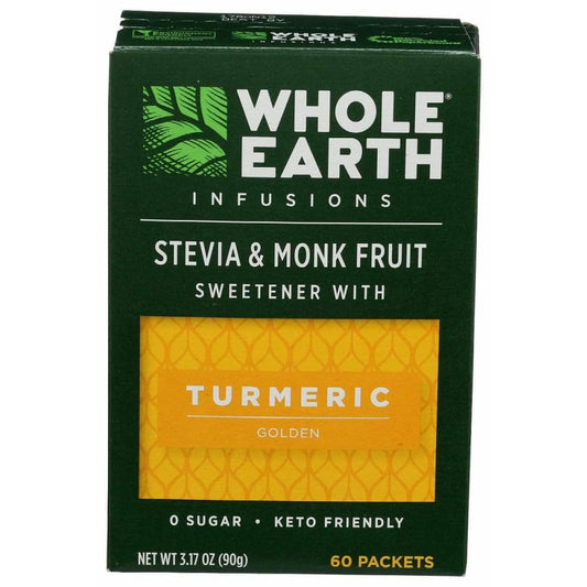 WHOLE EARTH Whole Earth Infusions Stevia & Monk Fruit Sweetener Turmeric, 60 Pk
