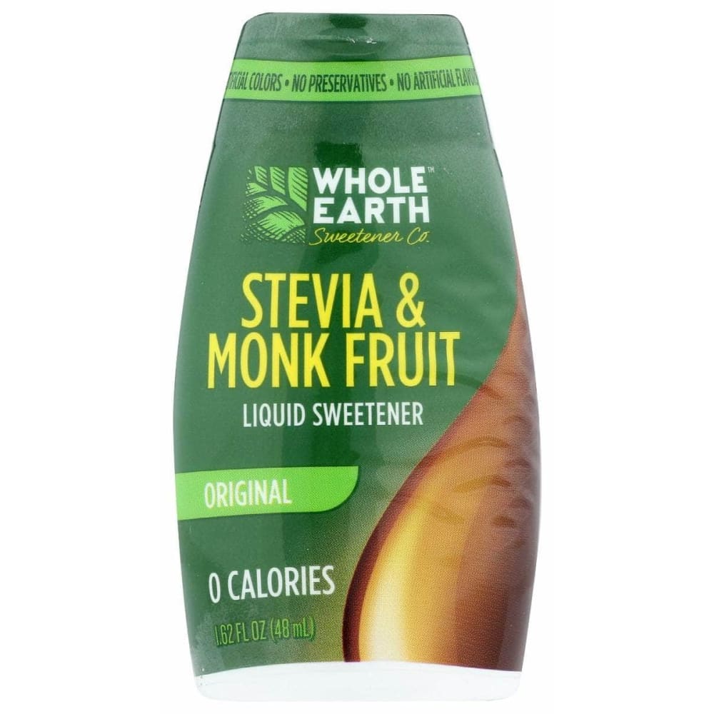 WHOLE EARTH Grocery > Cooking & Baking > Sugars & Sweeteners WHOLE EARTH Stevia and Monk Fruit Liquid Sweetener Original, 1.62 oz