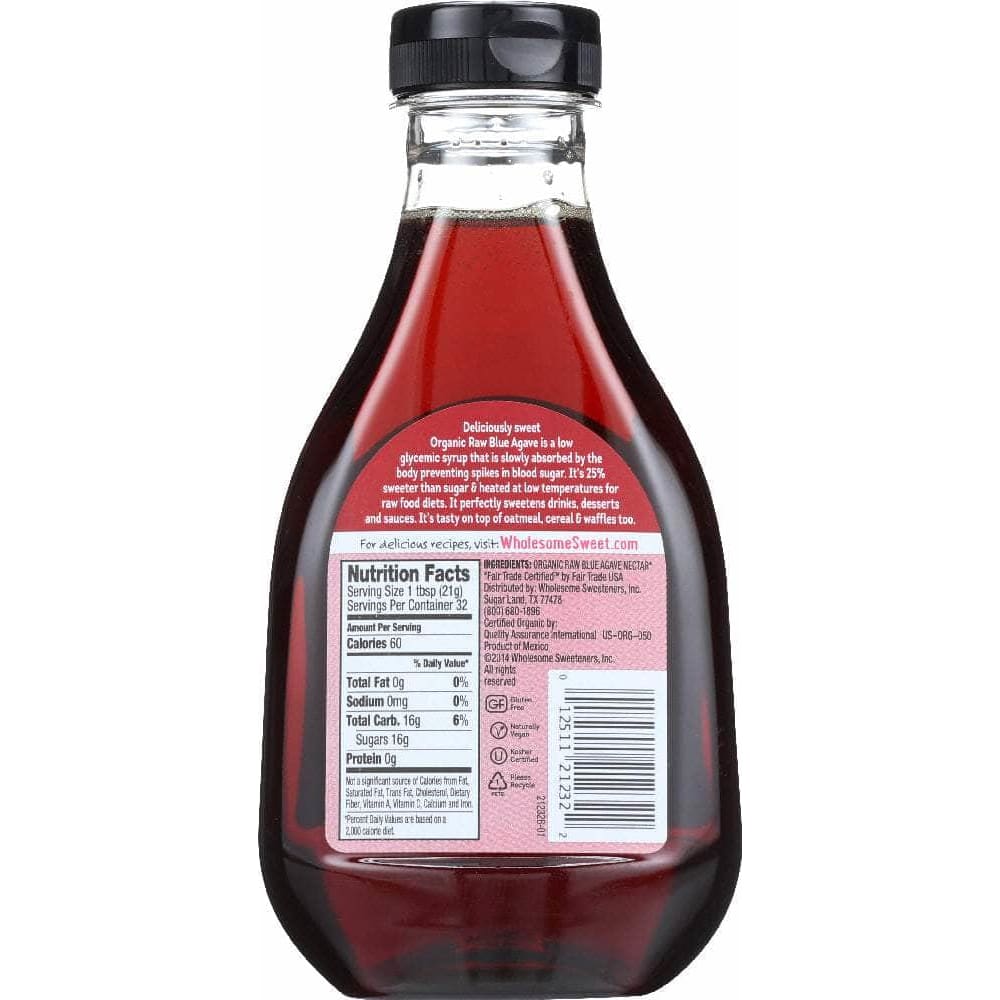 Wholesome Wholesome Sweeteners Organic Raw Blue Agave, 23.5 oz