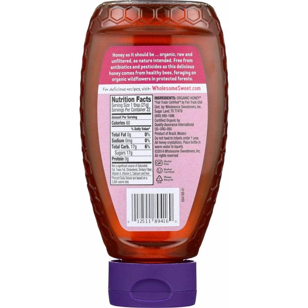 Wholesome Wholesome Sweeteners Organic Raw Unfiltered Honey, 16 oz