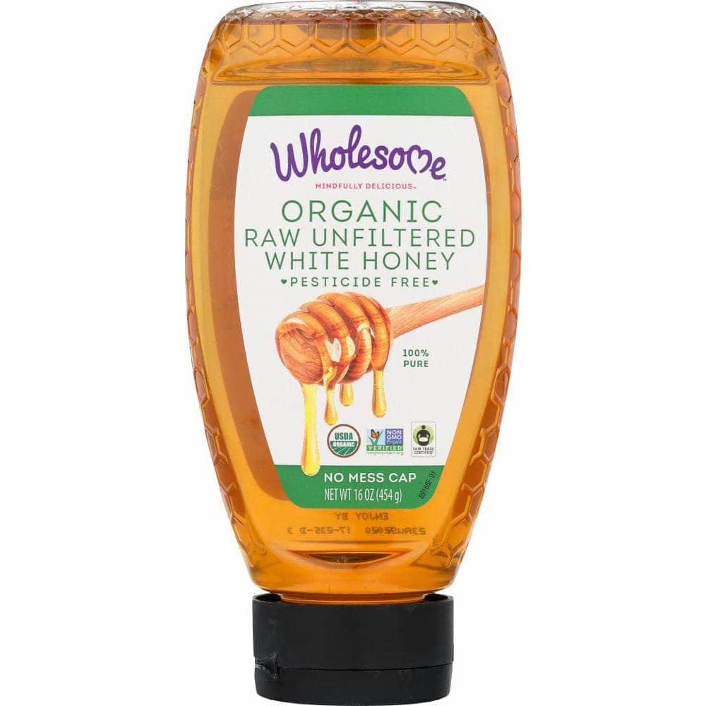 Wholesome Wholesome Sweeteners Organic Raw Unfiltered White Honey Squeeze, 16 oz