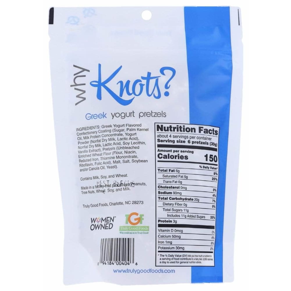 WHY KNOTS Why Knots Pretzel Greek Yogurt, 4 Oz