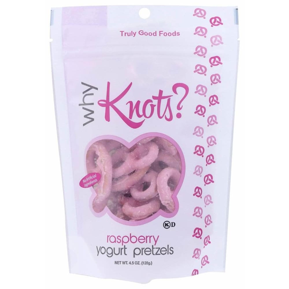 WHY KNOTS Why Knots Pretzel Rspbry Yogurt Cov, 4.5 Oz