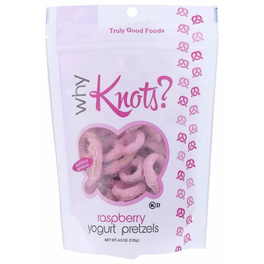 WHY KNOTS Why Knots Pretzel Rspbry Yogurt Cov, 4.5 Oz