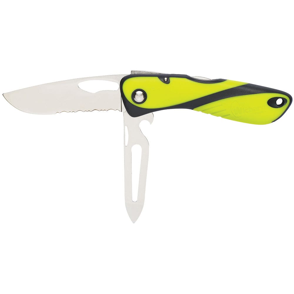 Wichard Offshore Knife - Serrated Blade - Shackler/ Spike - Fluorescent - Outdoor | Accessories,Sailing | Accessories - Wichard Marine