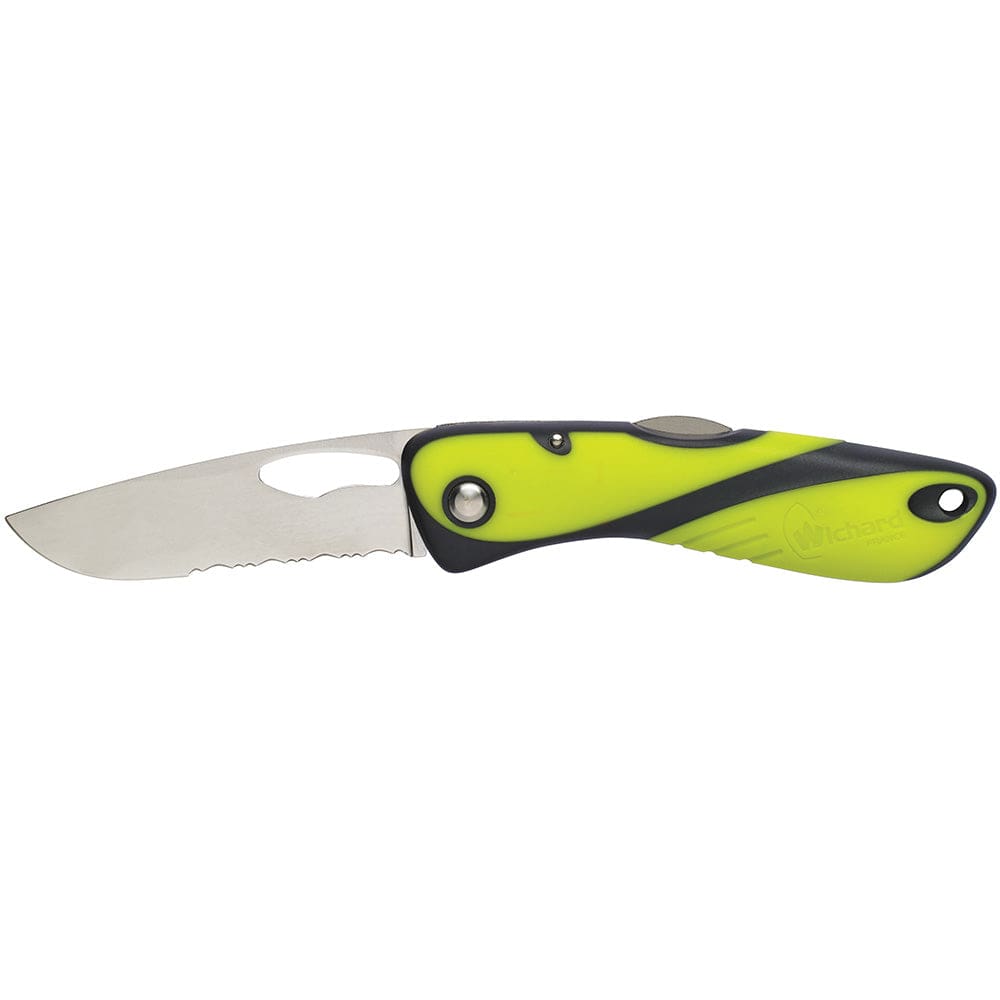 Wichard Offshore Knife - Single Serrated Blade - Fluorescent - Outdoor | Knives,Sailing | Accessories - Wichard Marine