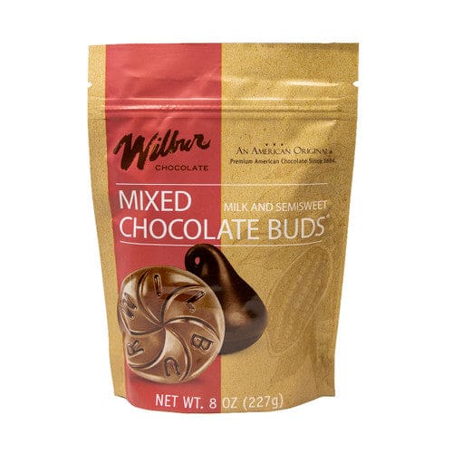 Wilbur Wilbur® Mixed Semisweet & Milk Chocolate Buds 8oz (Case of 40) - Candy/Chocolate Coated - Wilbur