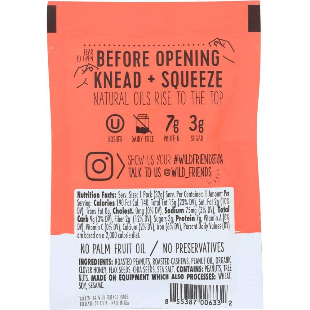 Wild Friends Wild Friends PEANUT BUTTER CASHEW (1.150 OZ)