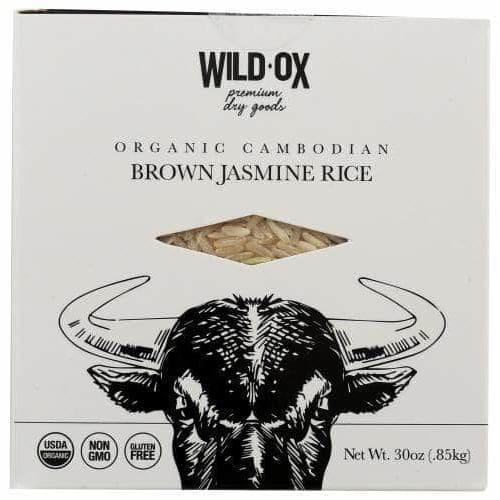 WILD OX Wild Ox Rice Jasmine Brown Cambod, 30 Oz