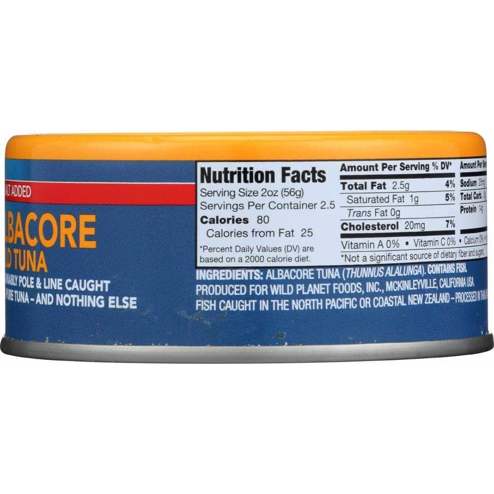 Wild Planet Wild Planet Wild Albacore Tuna No Salt Added, 5 oz