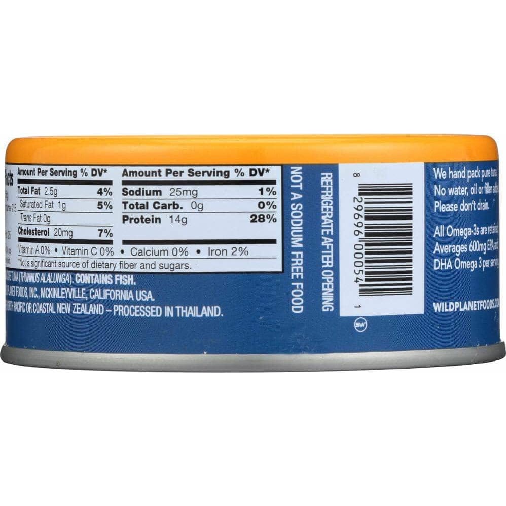 Wild Planet Wild Planet Wild Albacore Tuna No Salt Added, 5 oz