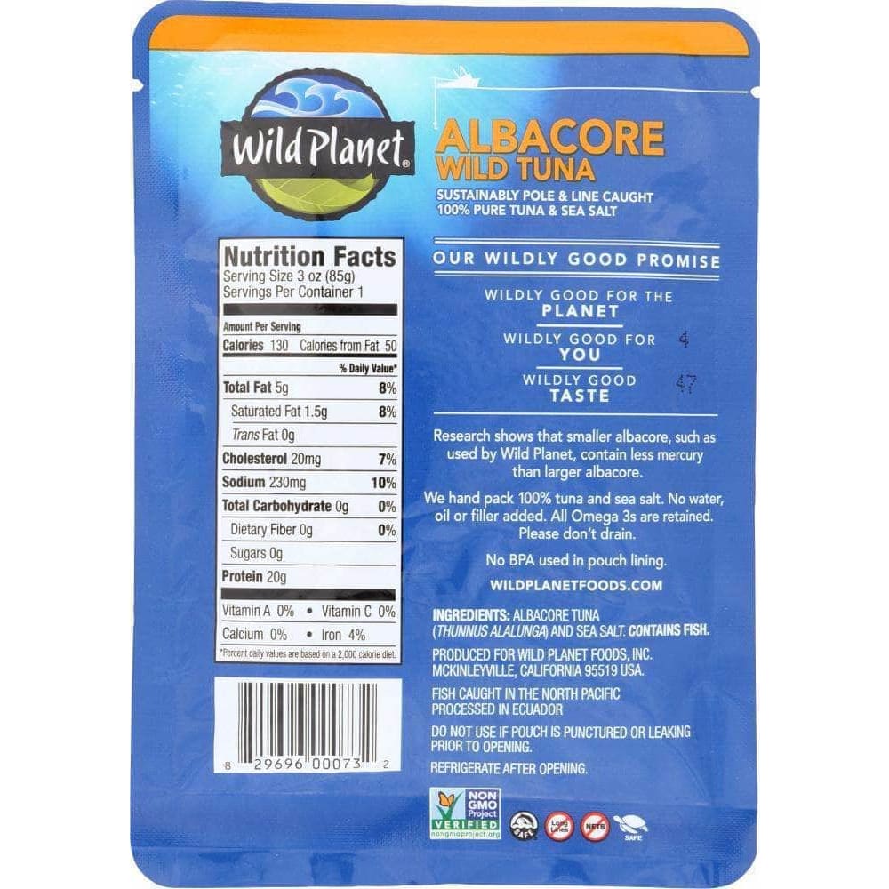 Wild Planet Wild Planet Wild Albacore Tuna Pouch, 3 oz