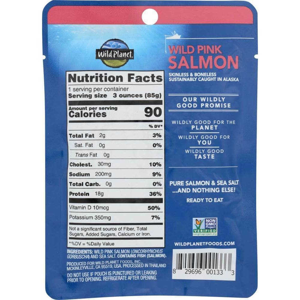 Wild Planet Wild Planet Wild Pink Salmon Pouch, 3 oz