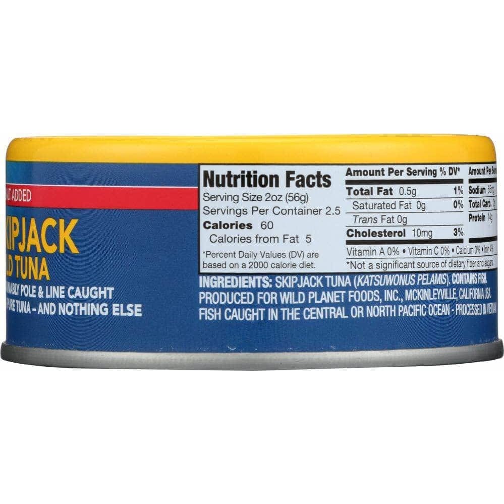 Wild Planet Wild Planet Tuna Wild Skipjack Light No Salt, 5 oz