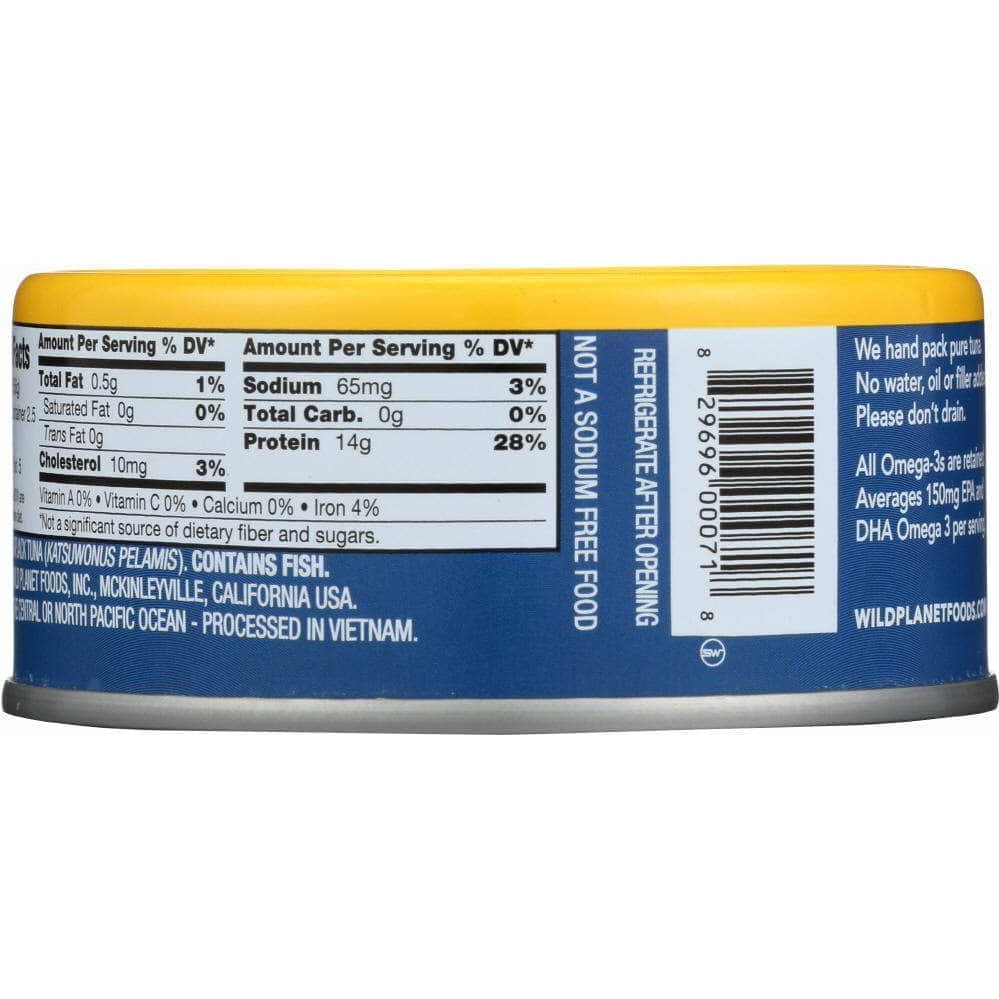 Wild Planet Wild Planet Tuna Wild Skipjack Light No Salt, 5 oz
