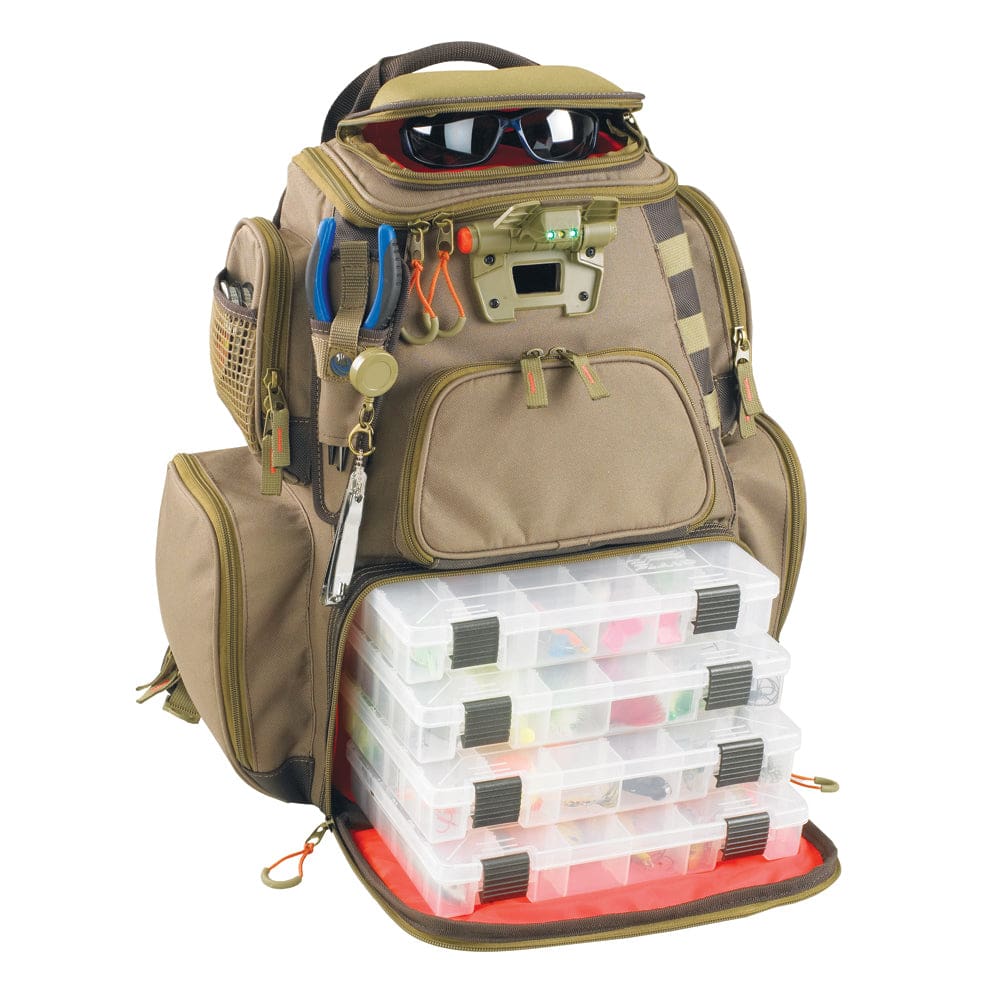 Wild River NOMAD Lighted Tackle Backpack w/ 4 PT3600 Trays - Outdoor | Tackle Storage - Wild River