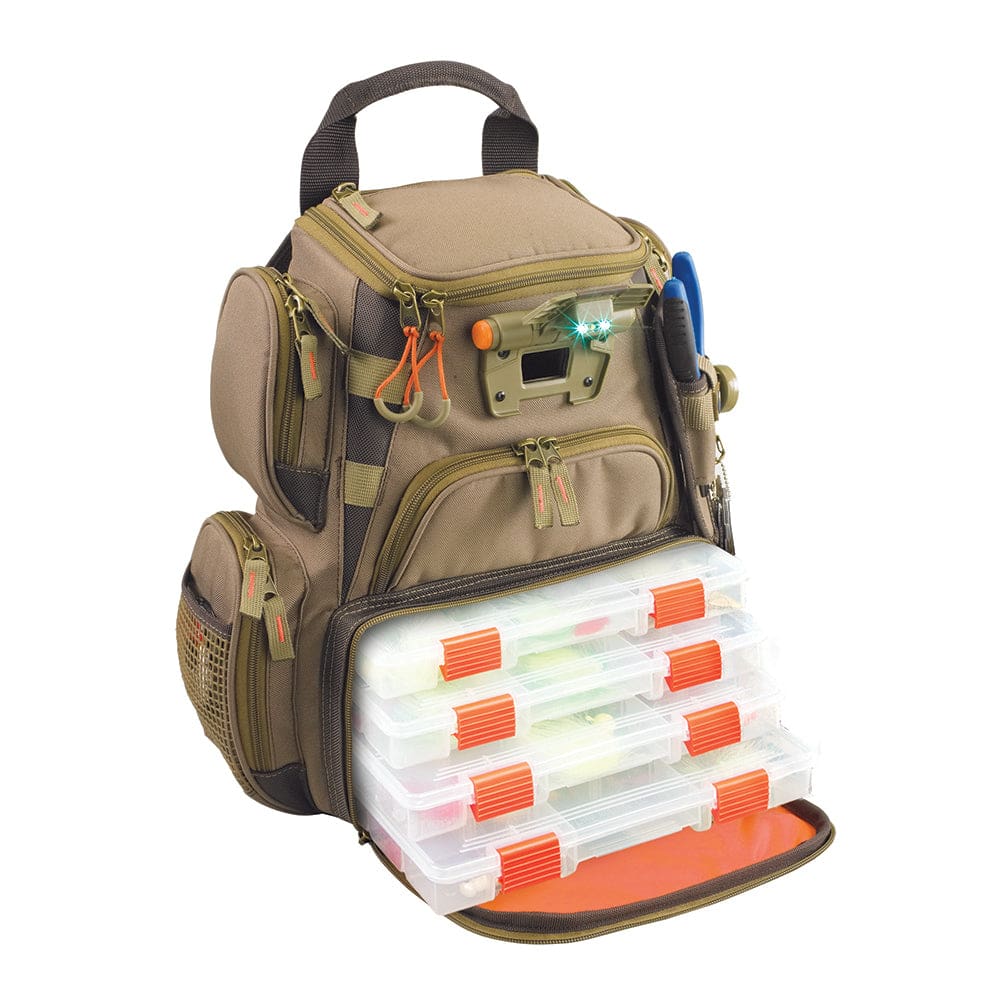 Wild River RECON Lighted Compact Tackle Backpack w/ 4 PT3500 Trays - Outdoor | Tackle Storage - Wild River
