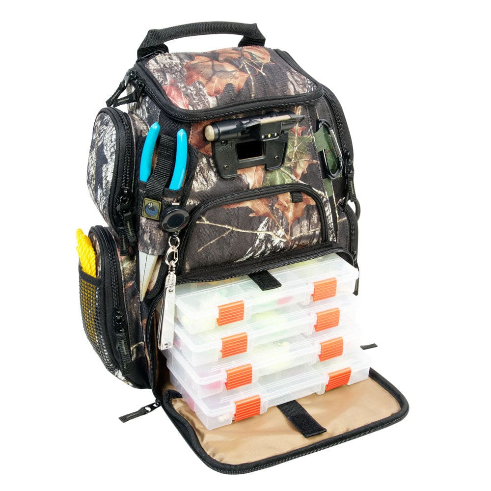 Wild River RECON Mossy Oak Compact Lighted Backpack w/ 4 PT3500 Trays - Outdoor | Tackle Storage - Wild River