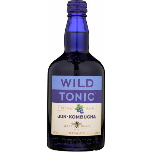 Wild Tonic Wild Tonic Organic Jun-Kombucha Blueberry and Basil, 16 oz