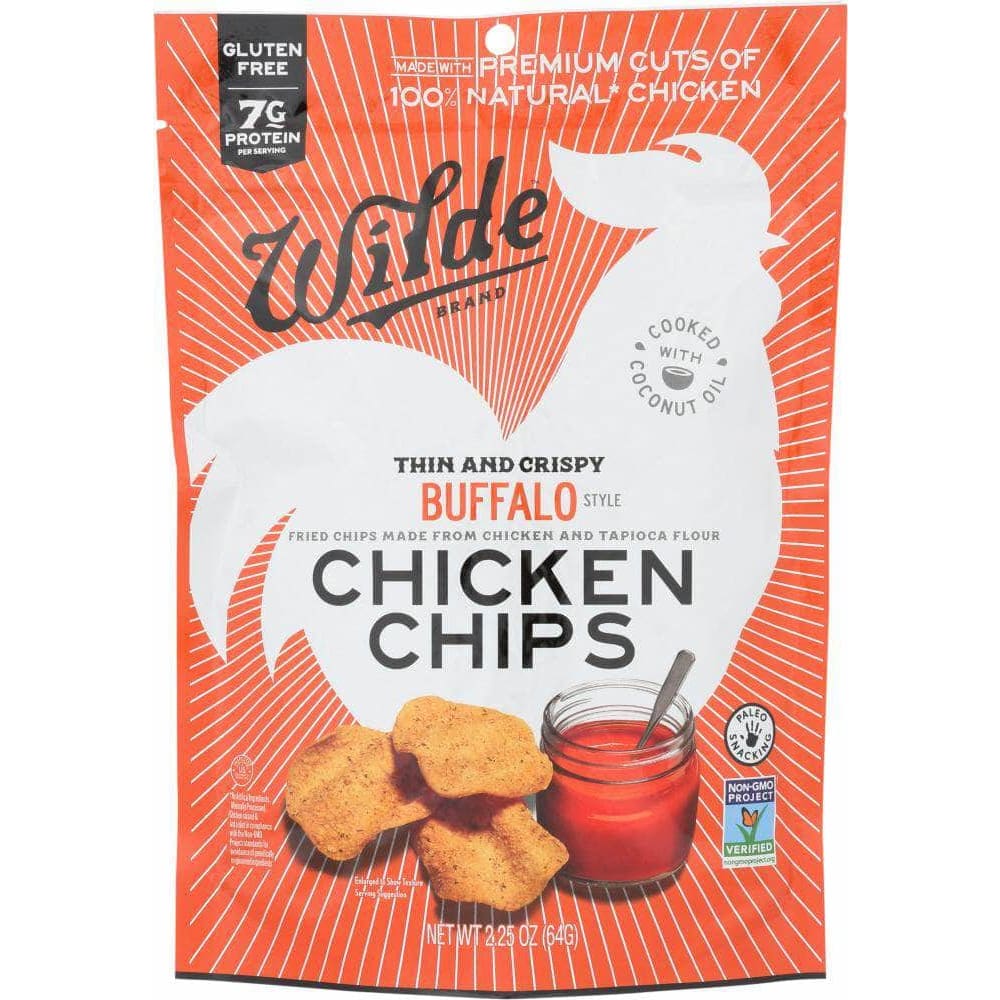Wilde Wilde Snacks Chicken Buffalo Chips, 2.25 oz