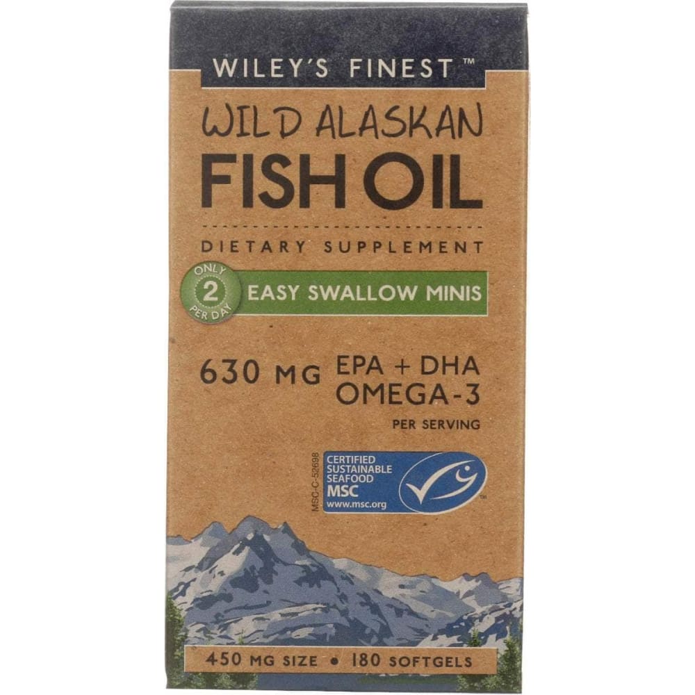 WILEYS FINEST Health > Vitamins & Supplements WILEYS FINEST: Easy Swallow Minis Wild Alaskan Fish Oil, 180 sg