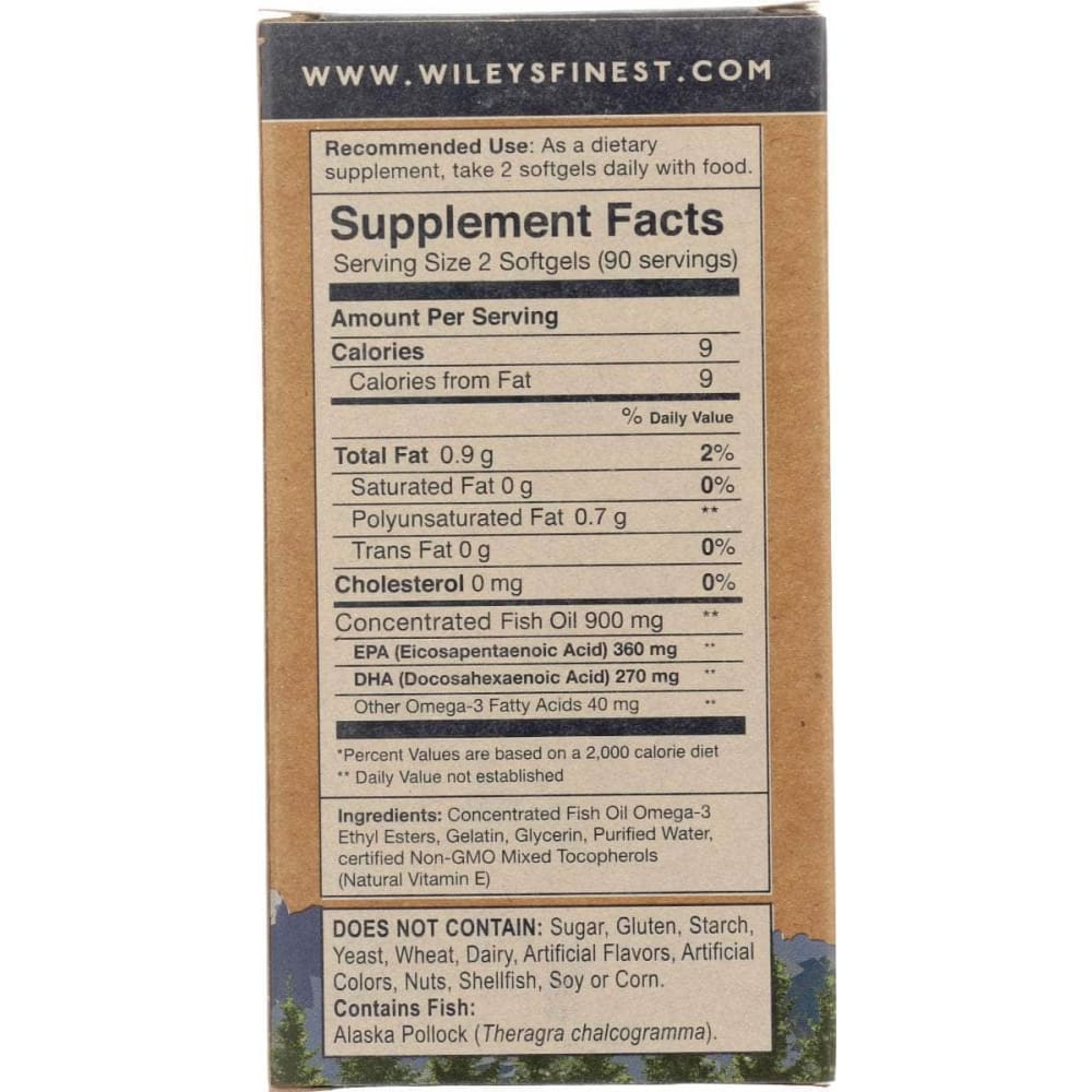 WILEYS FINEST Health > Vitamins & Supplements WILEYS FINEST: Easy Swallow Minis Wild Alaskan Fish Oil, 180 sg