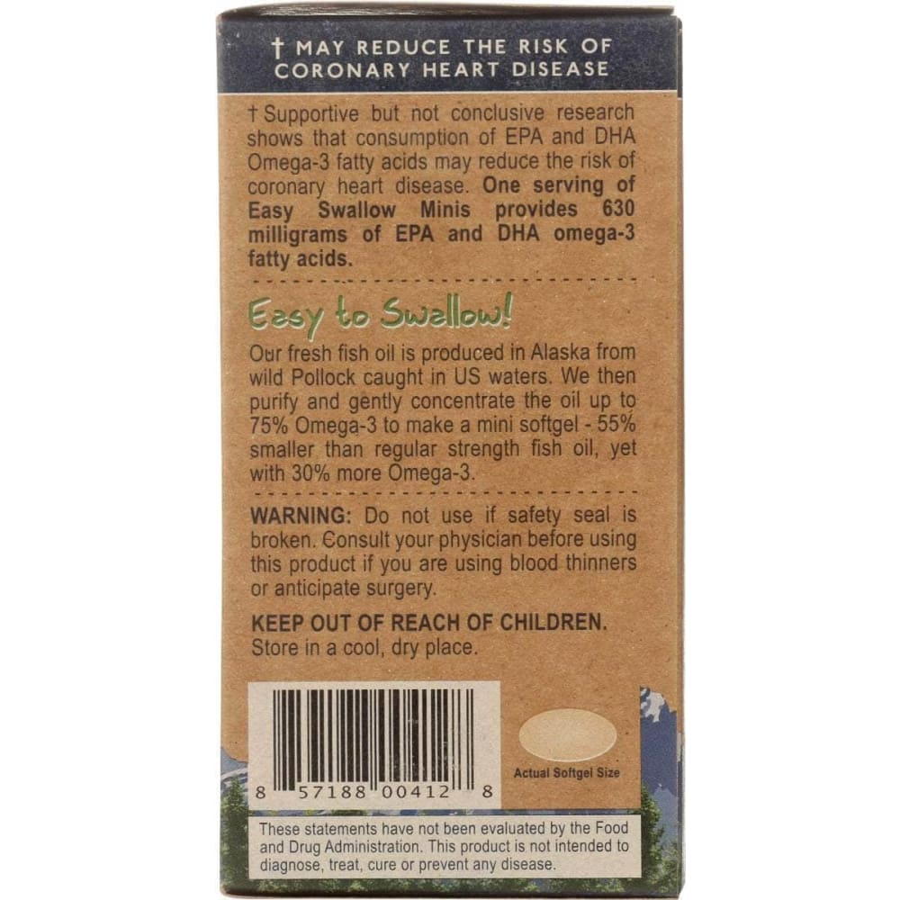 WILEYS FINEST Health > Vitamins & Supplements WILEYS FINEST: Easy Swallow Minis Wild Alaskan Fish Oil, 180 sg