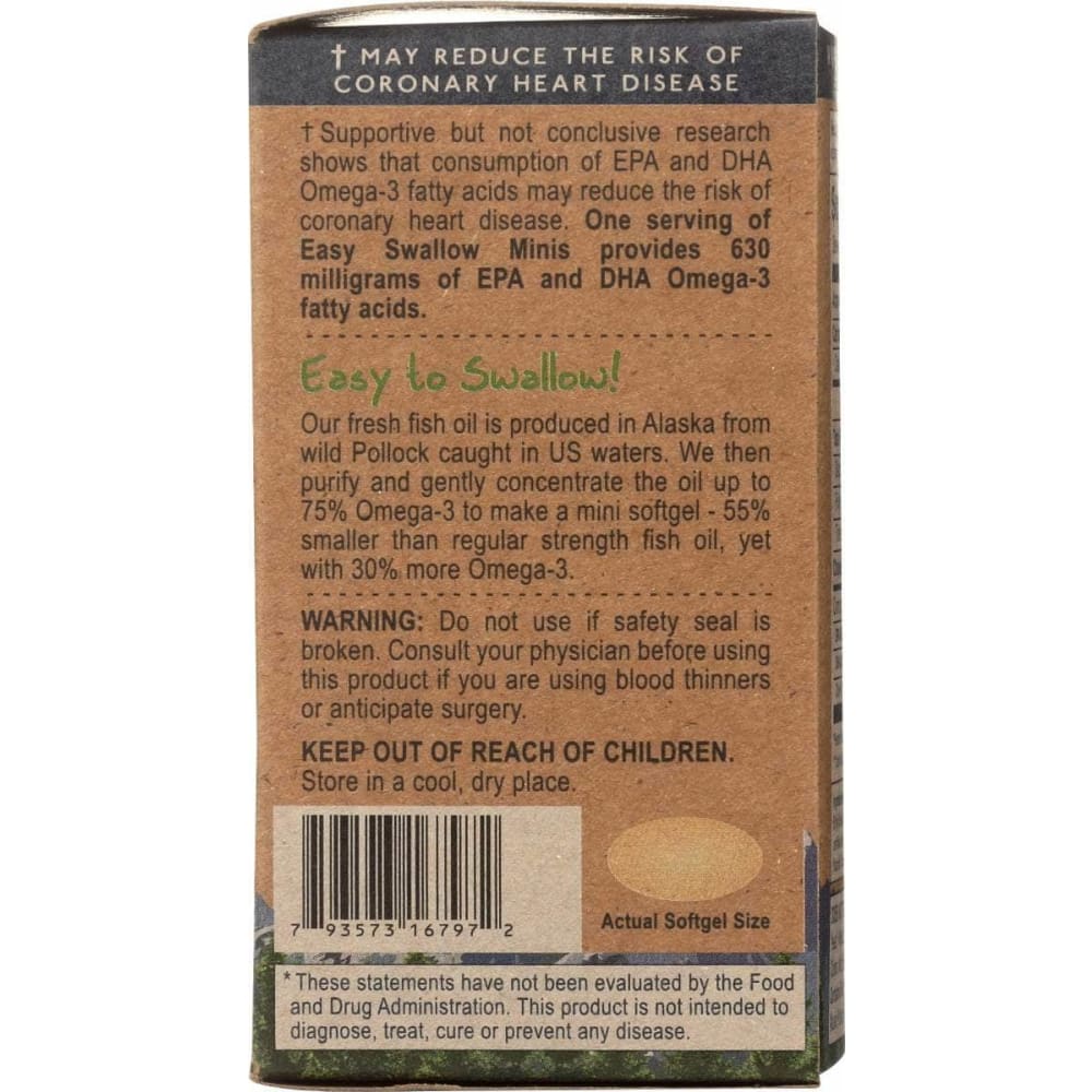 WILEYS FINEST Health > Vitamins & Supplements WILEYS FINEST: Easy Swallow Minis Wild Alaskan Fish Oil, 60 sg