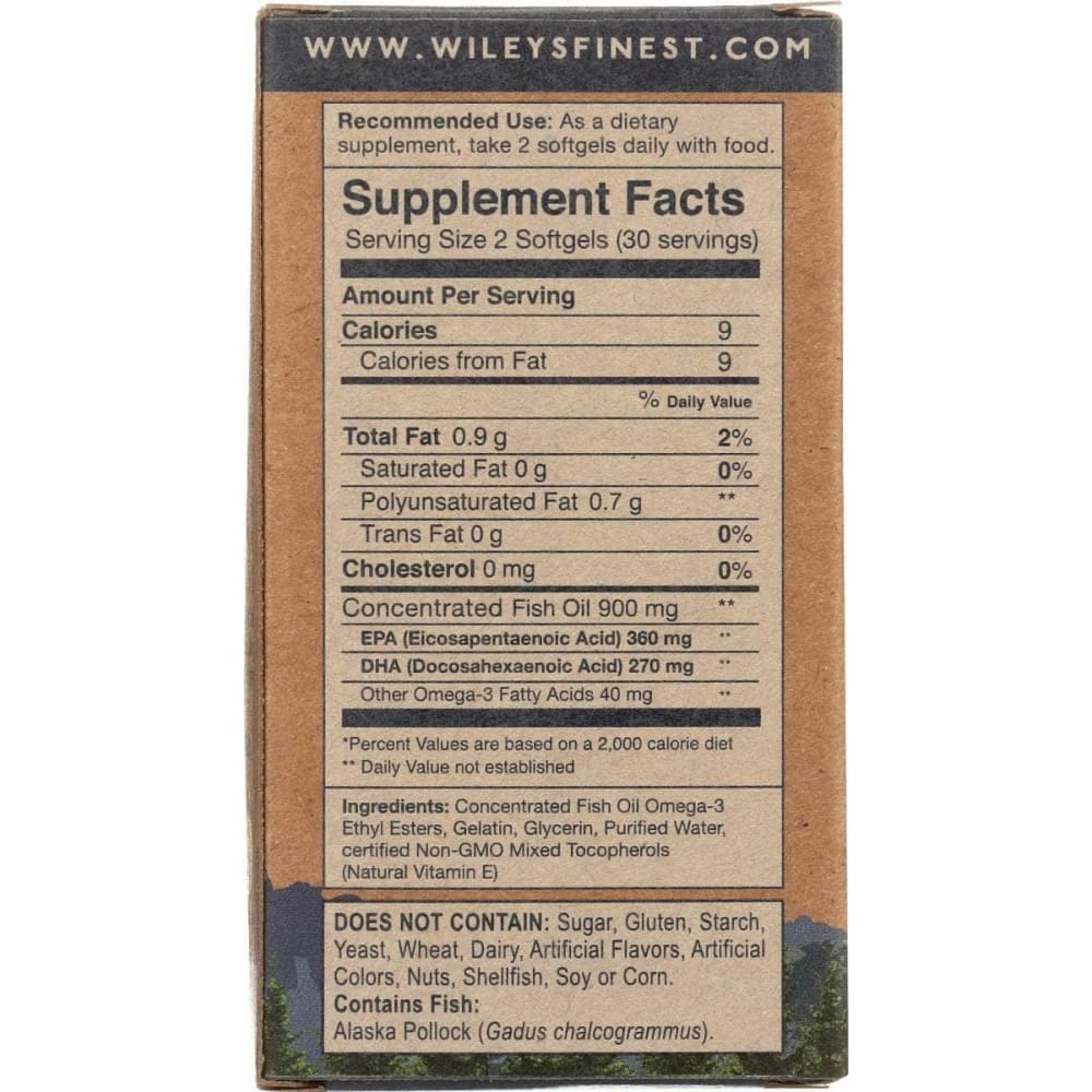 WILEYS FINEST Health > Vitamins & Supplements WILEYS FINEST: Easy Swallow Minis Wild Alaskan Fish Oil, 60 sg