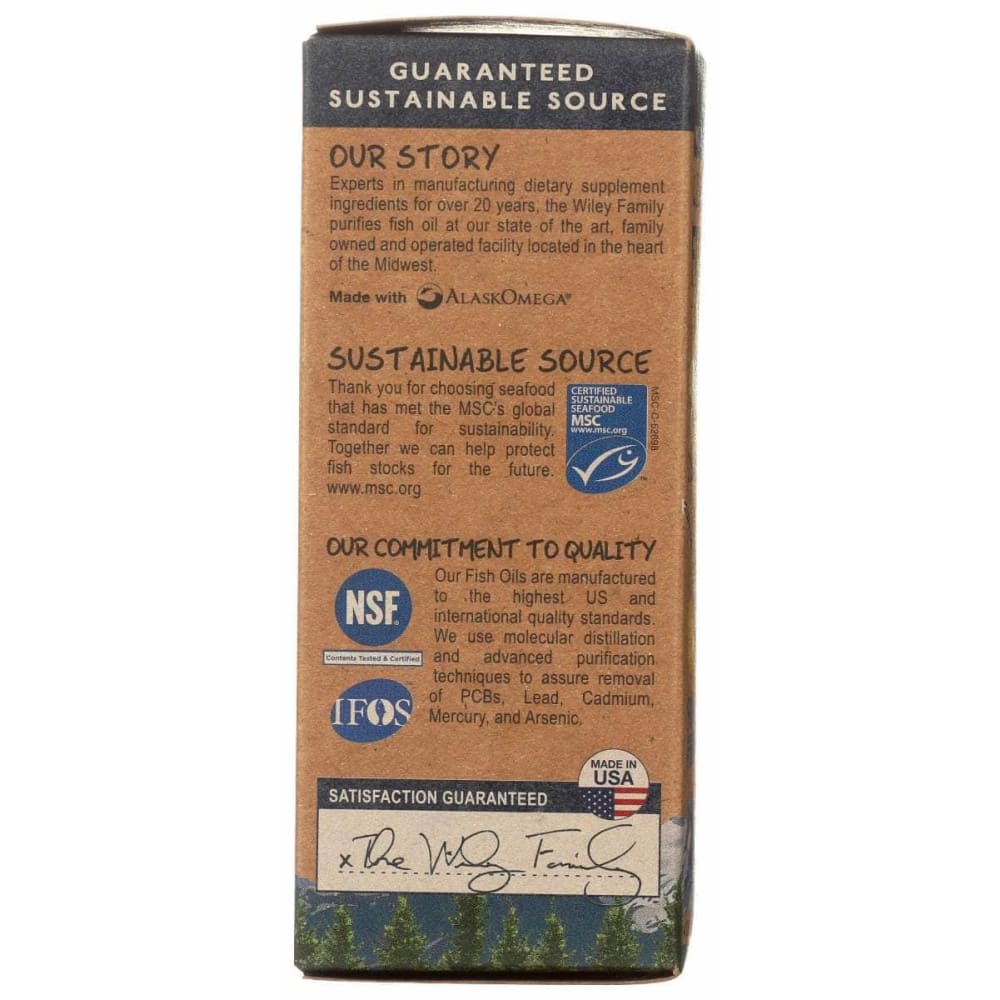WILEYS FINEST Health > Vitamins & Supplements WILEYS FINEST: Peak Omega 3 Liquid Wild Alaskan Fish Oil, 4.23 oz