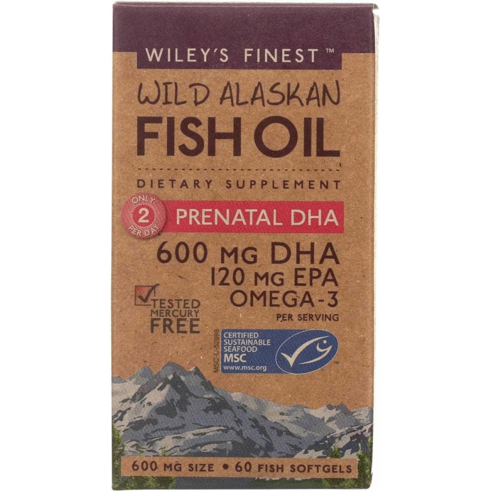 WILEYS FINEST Vitamins & Supplements > Vitamins & Minerals WILEYS FINEST: Prenatal DHA Wild Alaskan Fish Oil Softgel, 60 sg