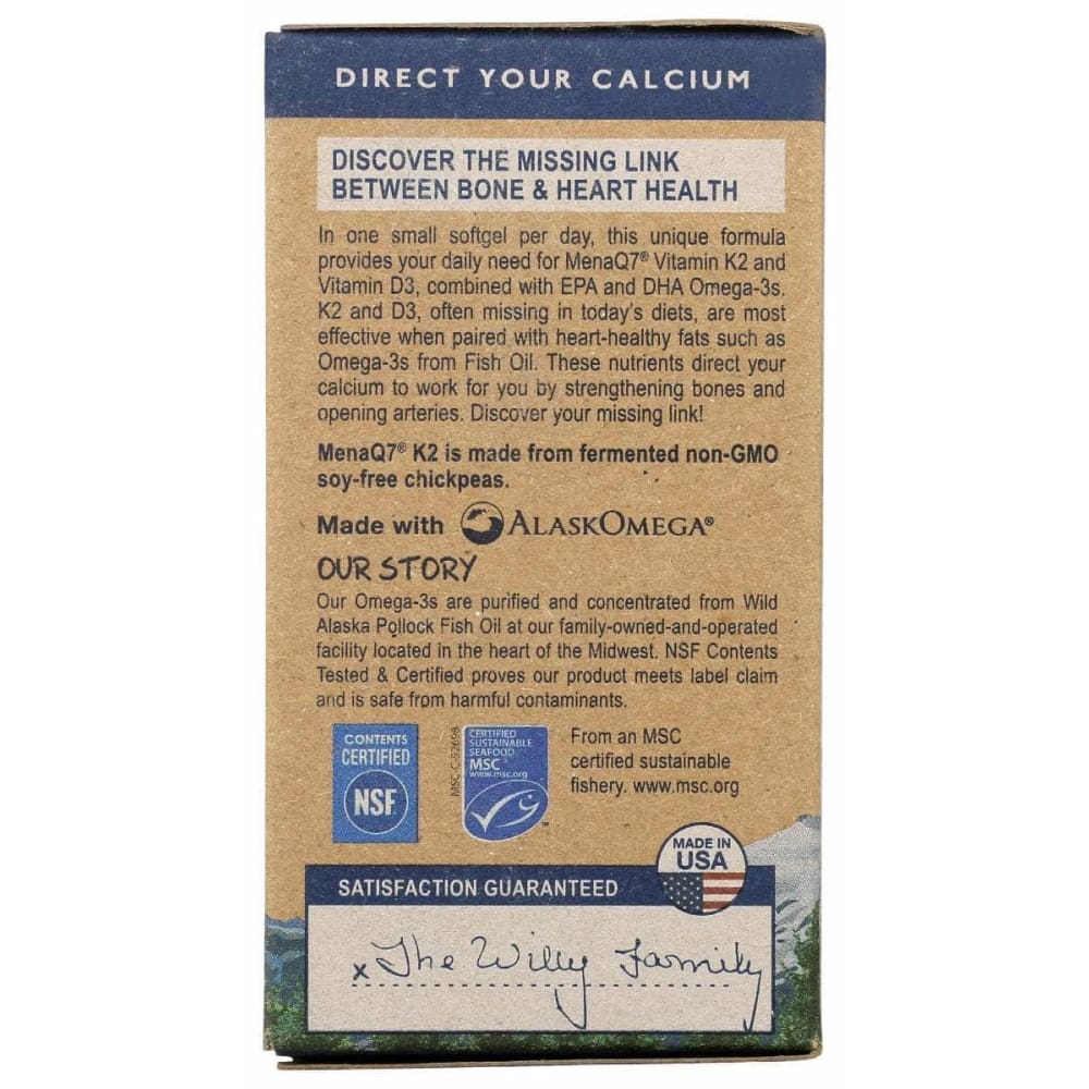 WILEYS FINEST Vitamins & Supplements > Vitamins & Minerals WILEYS FINEST: Vitamin K2 Wild Alaskan Fish Oil, 60 sg