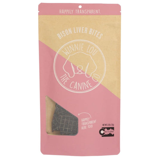 WINNI LOU- THE CANINE CO: Liver Bison Bites 2.5 OZ (Pack of 2) - Pet > Dog > Best Natural Treats For Dogs Organic Dog Treats - WINNI LOU-